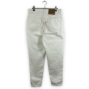 Vtg Levis 912 15921 White Tapered High Rise Mom Jeans 31x30.5 Orange Tab USA 12